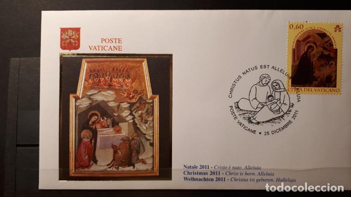 Sellos: VATICANO. Sobre primer d&iacute;a. A&ntilde;o 2011. - Foto 1