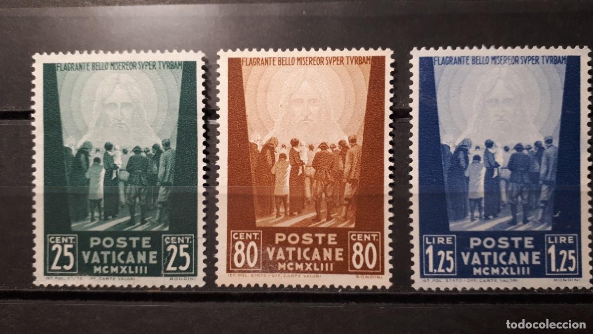 Sellos: VATICANO. A&Ntilde;O 1942 (*). Yvert 95/7. - Foto 1