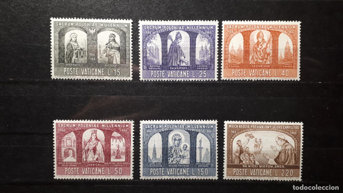 Sellos: VATICANO. A&Ntilde;O 1966 **. YVERT 451/6 - Foto 1