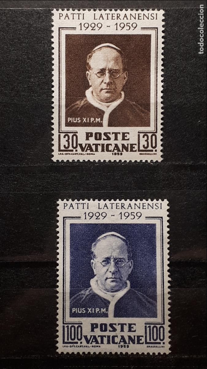 Sellos: VATICANO. A&Ntilde;O 1959 **. YVERT 272/3 - Foto 1