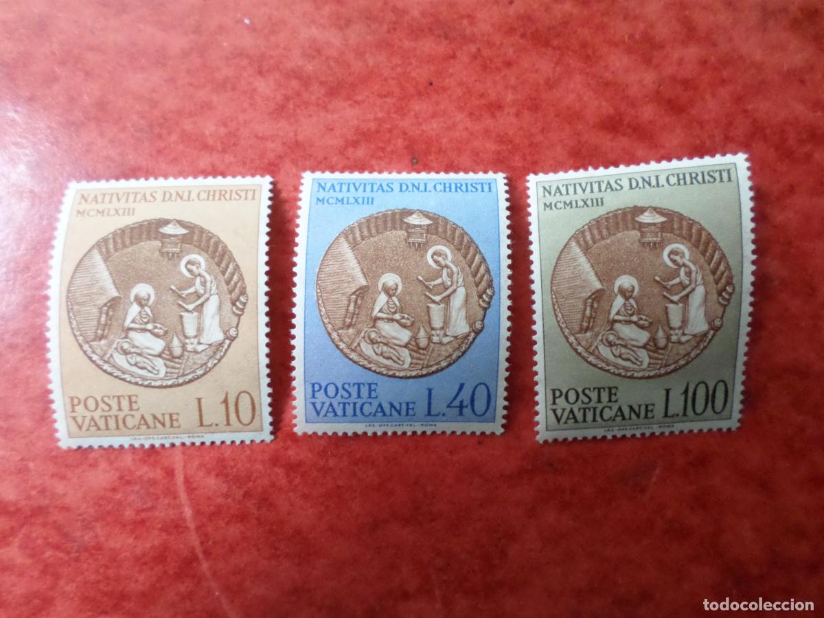 Sellos: .vaticano, 1963, navidad, Yvert 390/92 - Foto 1