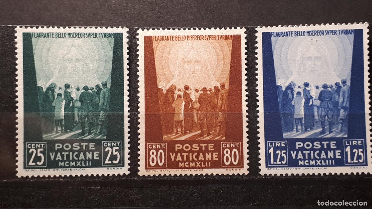 Sellos: VATICANO. A&Ntilde;O 1942 *. YVERT 95/7 - Foto 1