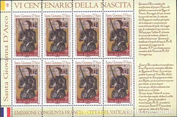 Sellos: 299250 MNH VATICANO 2012 JUANA DE ARCO - Foto 1