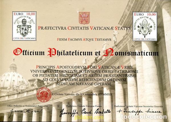 Sellos: 296440 MNH VATICANO 2012 RESTAURACION DE LA COLUMNATA - Foto 1