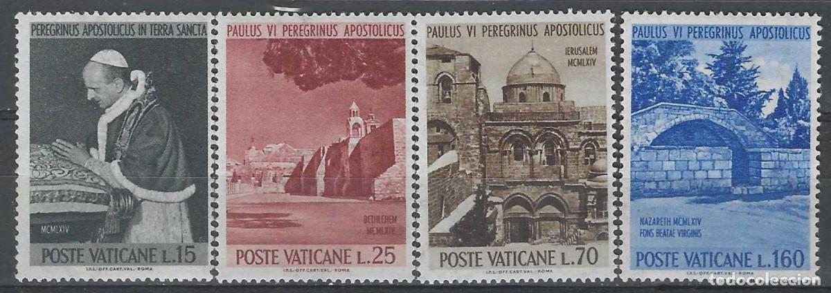 Sellos: CIUDAD DEL VATICANO 1964 - VIAJE DEL PAPA PABLO VI A TIERRA SANTA, S.COMPLETA - MNH**