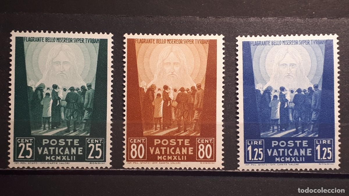Sellos: VATICANO. A&Ntilde;O 1942. **. YVERT 95/7 - Foto 1