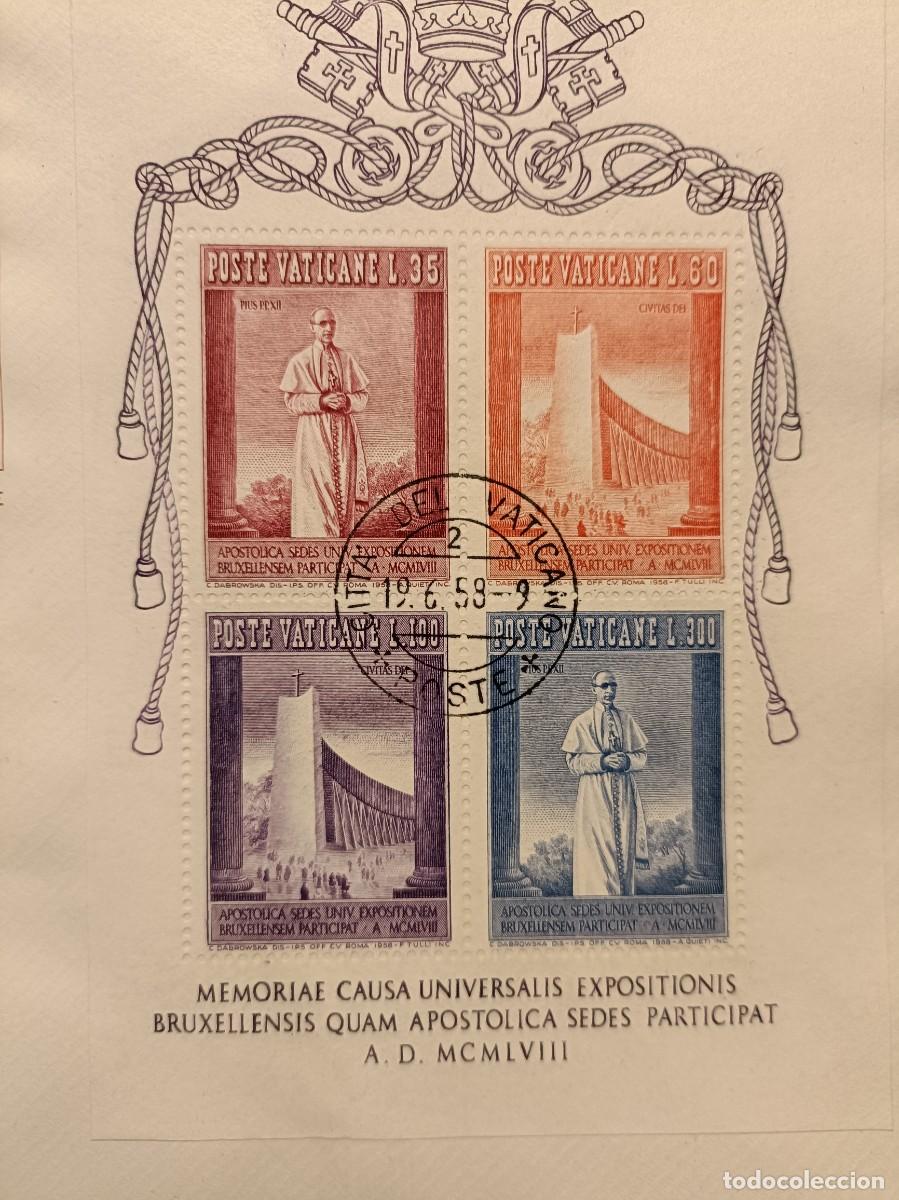Sellos: Sobres ciudad del Vaticano 1958 - Foto 3