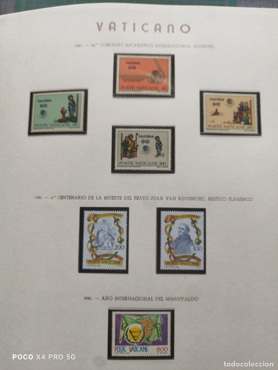 Sellos: VATICANO: HOJA 7 SELLOS 1981 - Foto 1