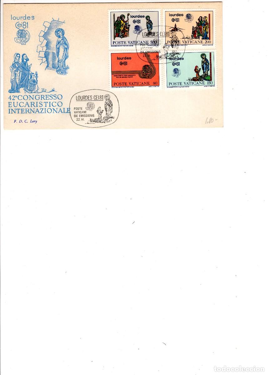 Sellos: HISTORIA POSTAL SOBRE PRIMER DIA VATICANO 1981 - Foto 1