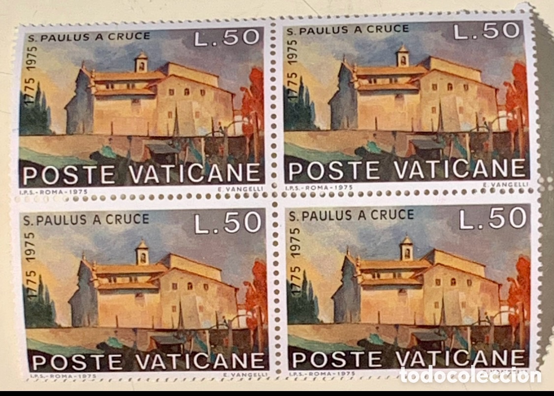 Sellos: Sellos. Paulus a Cruce. Poste Vaticane. 50L. - Foto 1