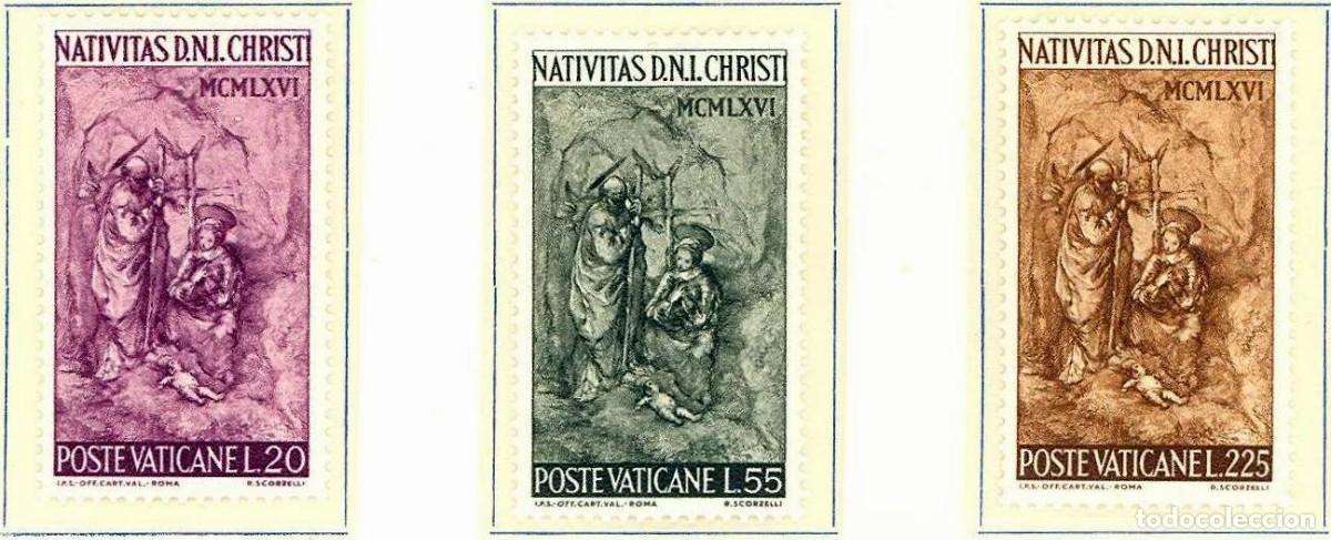 Sellos: Vaticano. 1966. Mi 514 / 516. Navidad - Foto 1