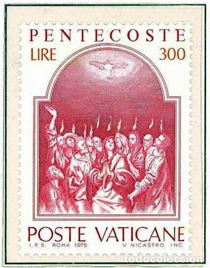 Sellos: Vaticano. 1975. Mi 663. Pentecost&eacute;s (de El Greco) - Foto 1
