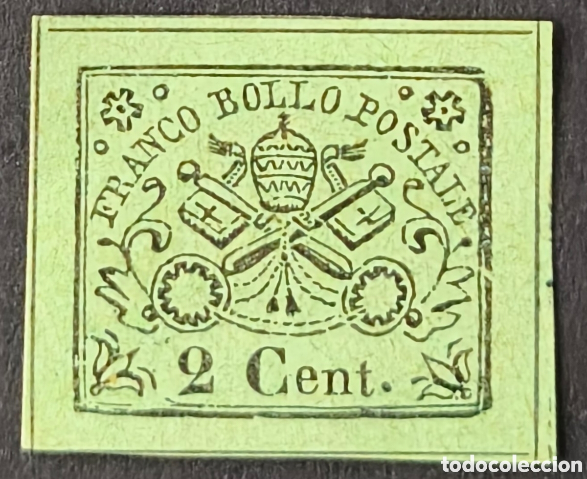 Sellos: Estados pontificios. 1867. 2 centesimi - Foto 1