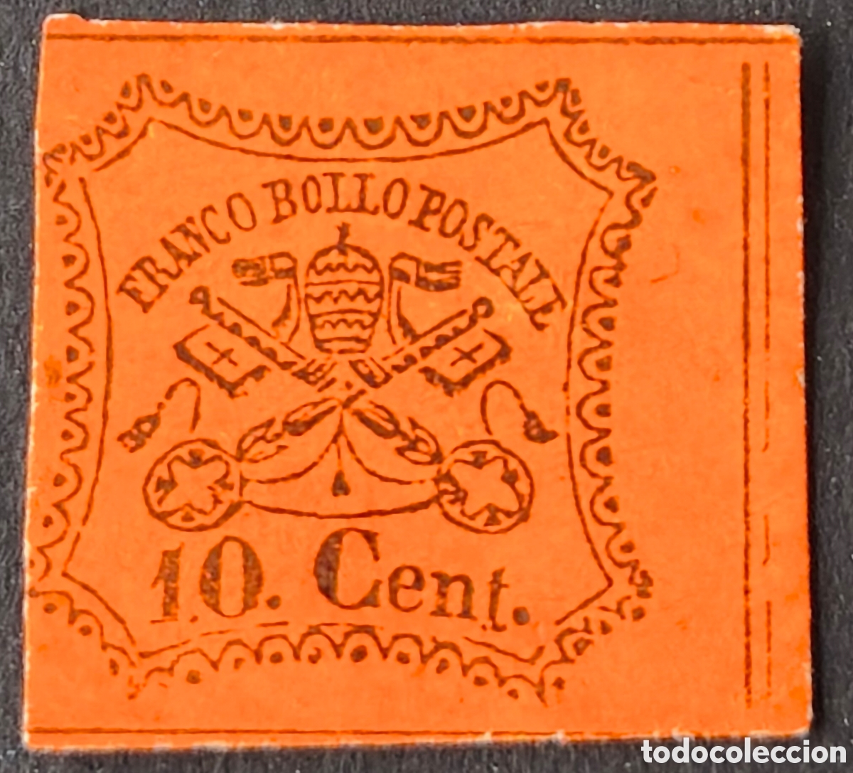 Sellos: Estados pontificios. 1867. 10 centesimi - Foto 1