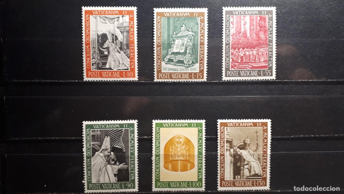 Sellos: VATICANO. A&Ntilde;O 1966 ** Yvert 457/62. - Foto 1