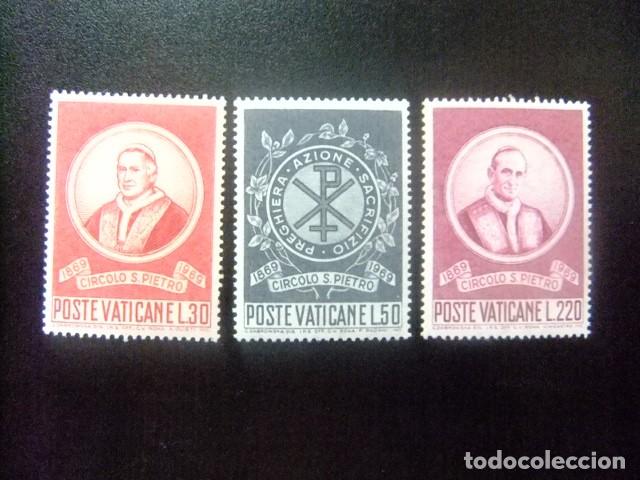 Sellos: L 149 VATICANO 1970 / CENTENARIO DEL CIRCULO SAN PEDRO / YVERT 494 / 496 MNH