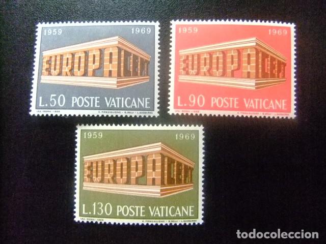 Sellos: L 149 VATICANO 1969 / EUROPA CEPT / YVERT 488 / 490 MNH