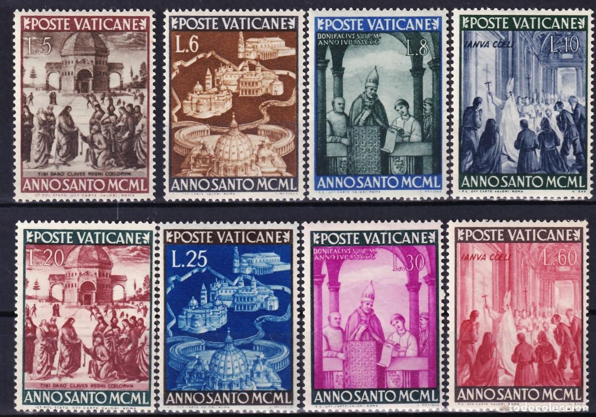 Sellos: Vaticano, 1950 Y&T. 150 / 157 /**/, [SIN FIJASELLOS.]