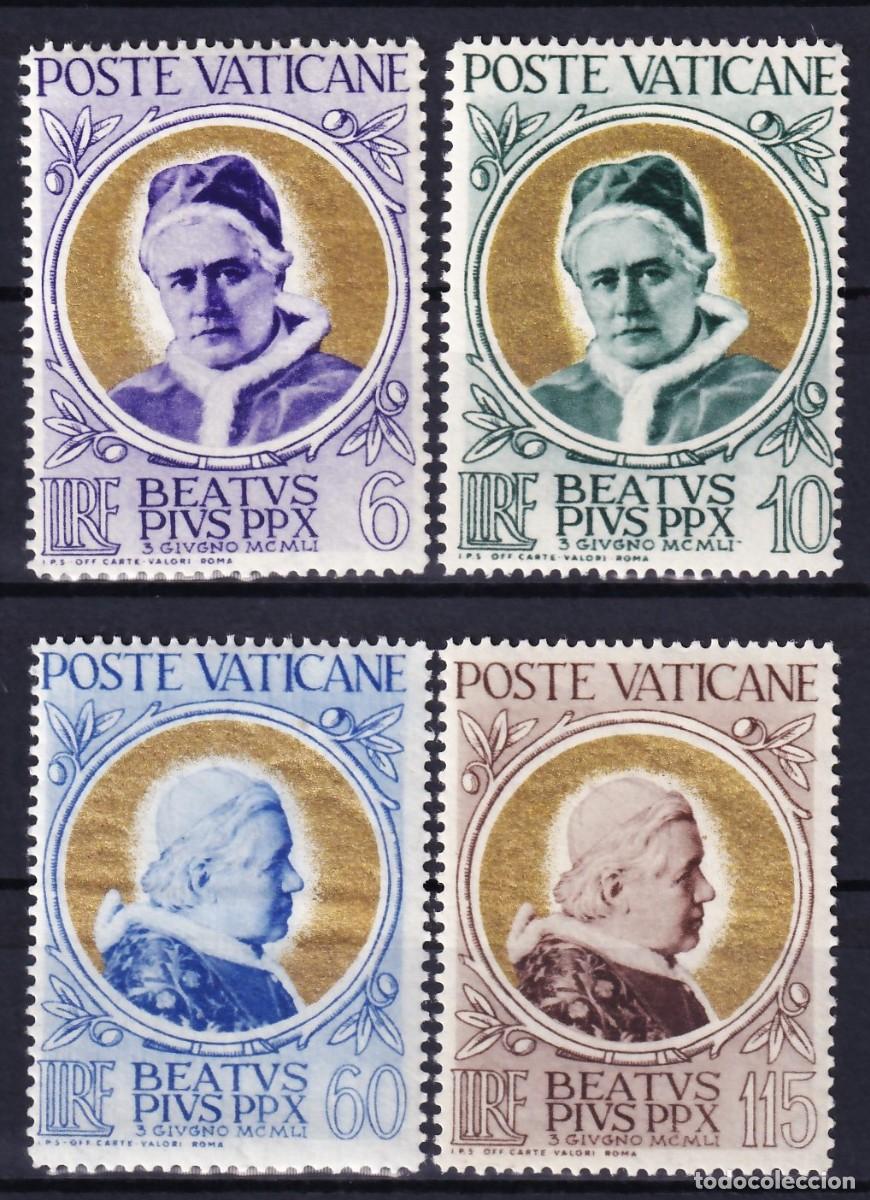 Sellos: Vaticano, 1951 Y&T. 163 / 166 /**/, [SIN FIJASELLOS.]