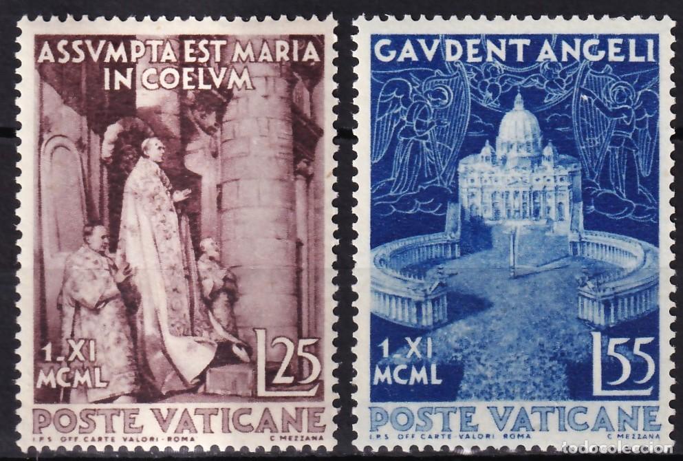 Sellos: Vaticano, 1951 Y&T. 161 / 162 /**/, [SIN FIJASELLOS.]