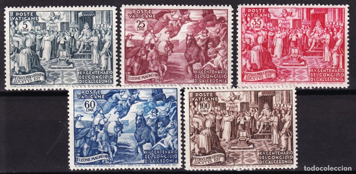 Sellos: Vaticano, 1951 Y&T. 167 / 171 /**/, [SIN FIJASELLOS.]