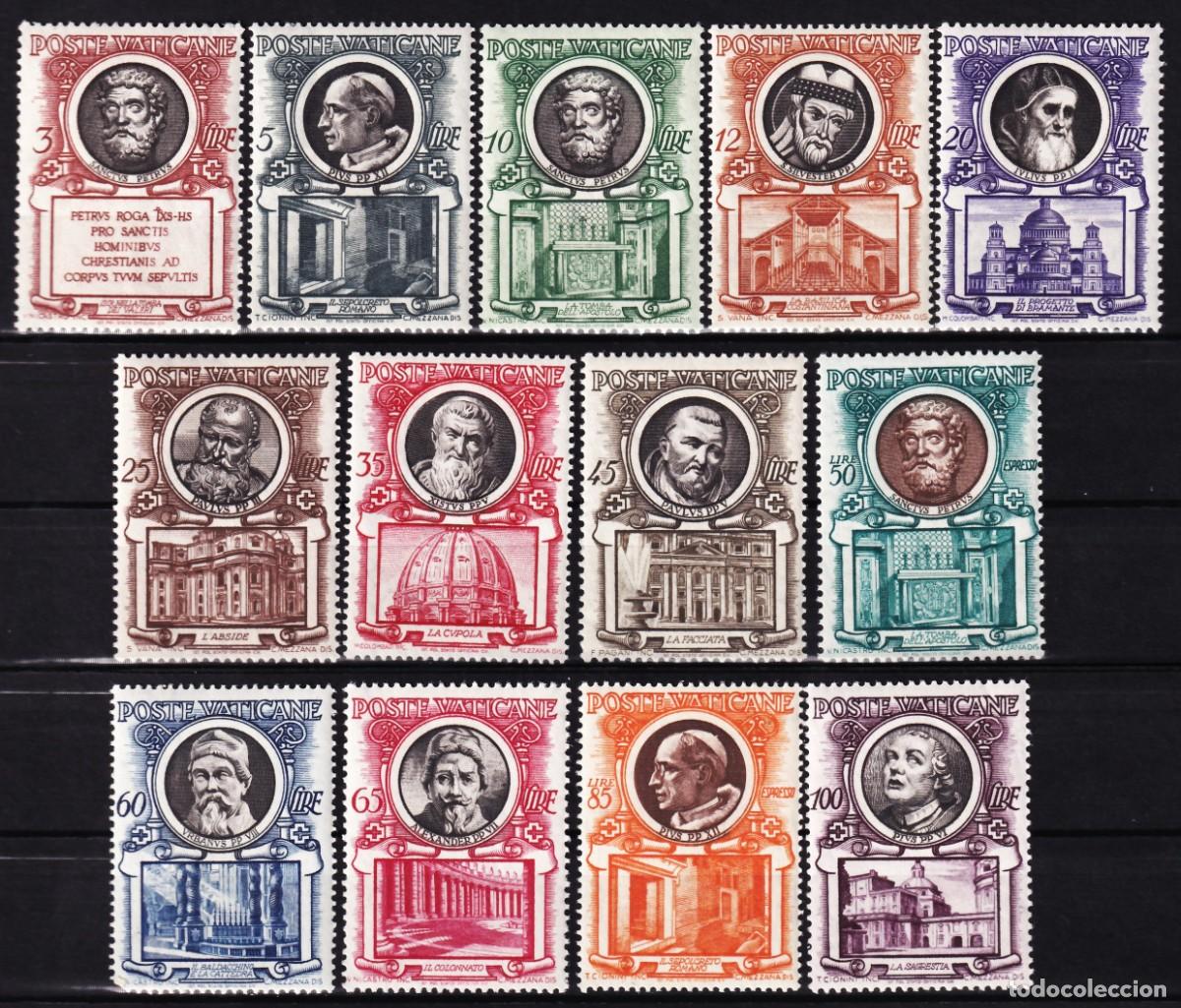 Sellos: Vaticano, 1953 Y&T. 176 / 186 /**/, [SIN FIJASELLOS.]