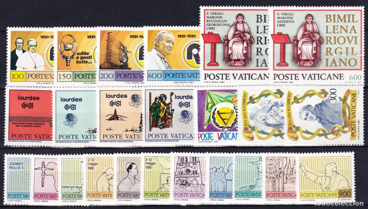 Sellos: Vaticano, 1981 Conjunto de series completas /**/, [SIN FIJASELLOS.]
