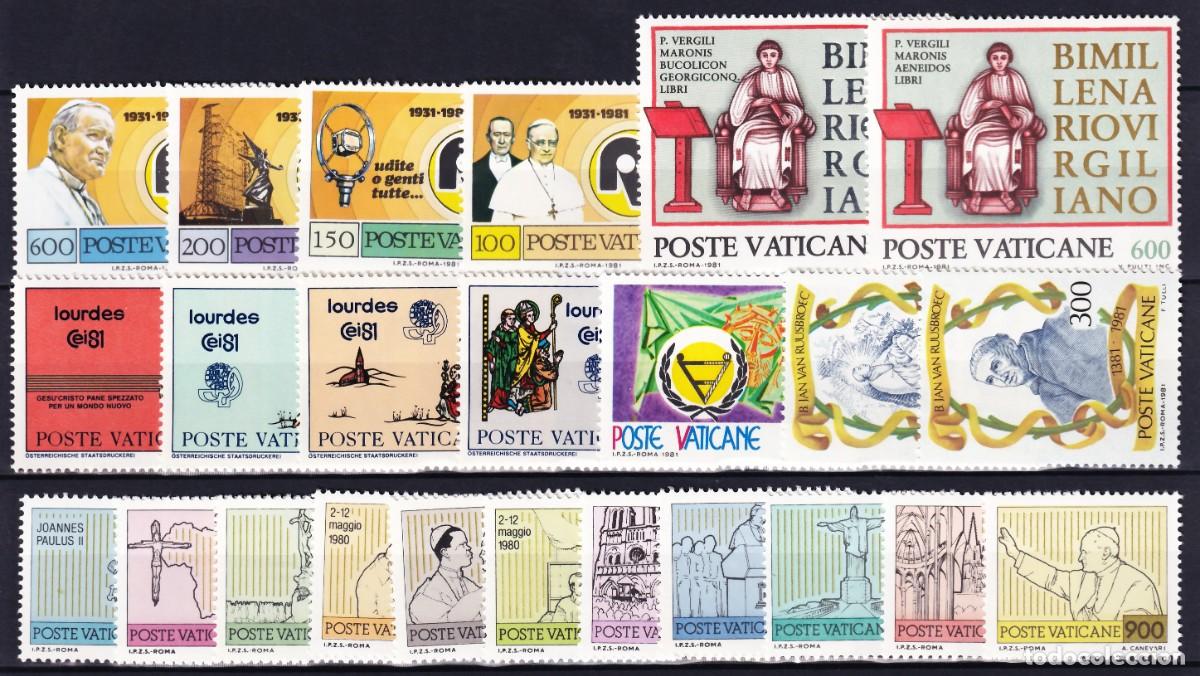 Sellos: Vaticano, 1981 Conjunto de series completas /**/, [SIN FIJASELLOS.]
