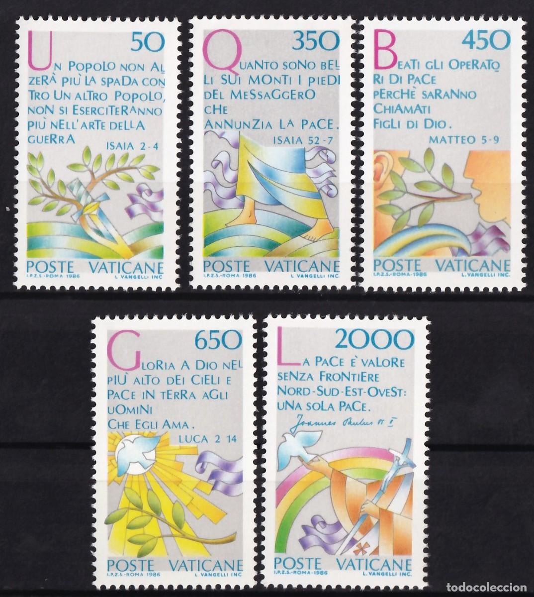 Sellos: Vaticano, 1986 Y&T. 792 / 796 /**/, [SIN FIJASELLOS.]