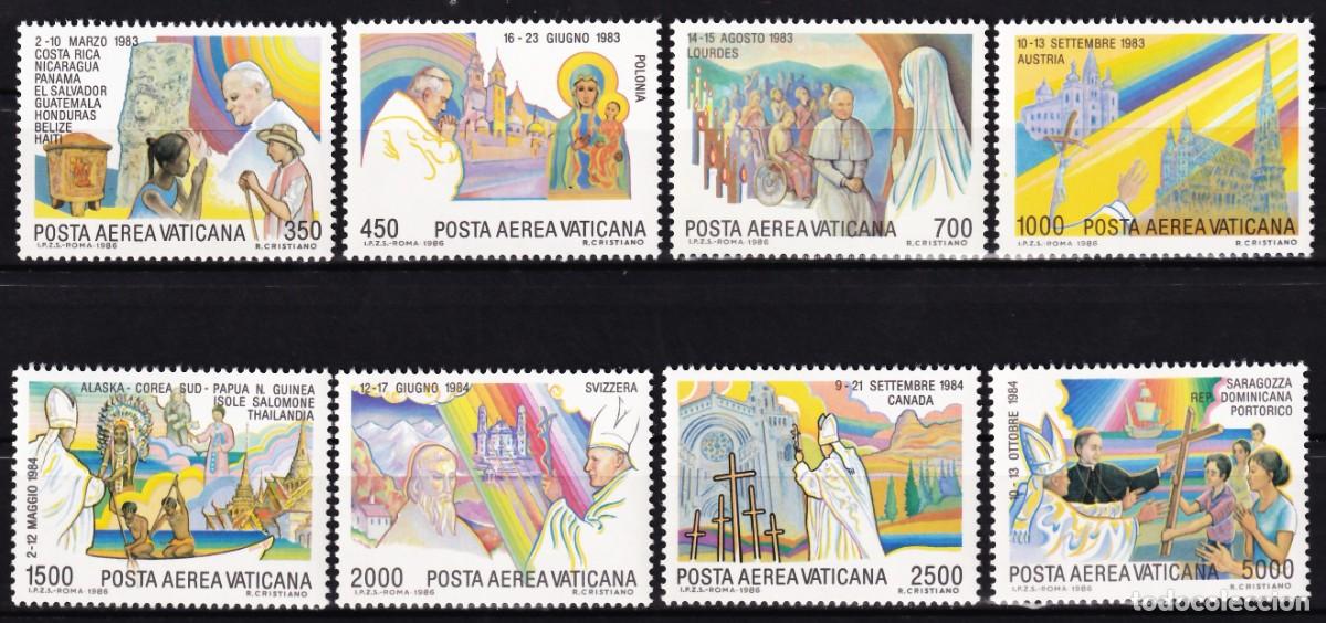 Sellos: Vaticano, A&eacute;reos, 1986 Y&T. 75 / 82 /**/, [SIN FIJASELLOS.]