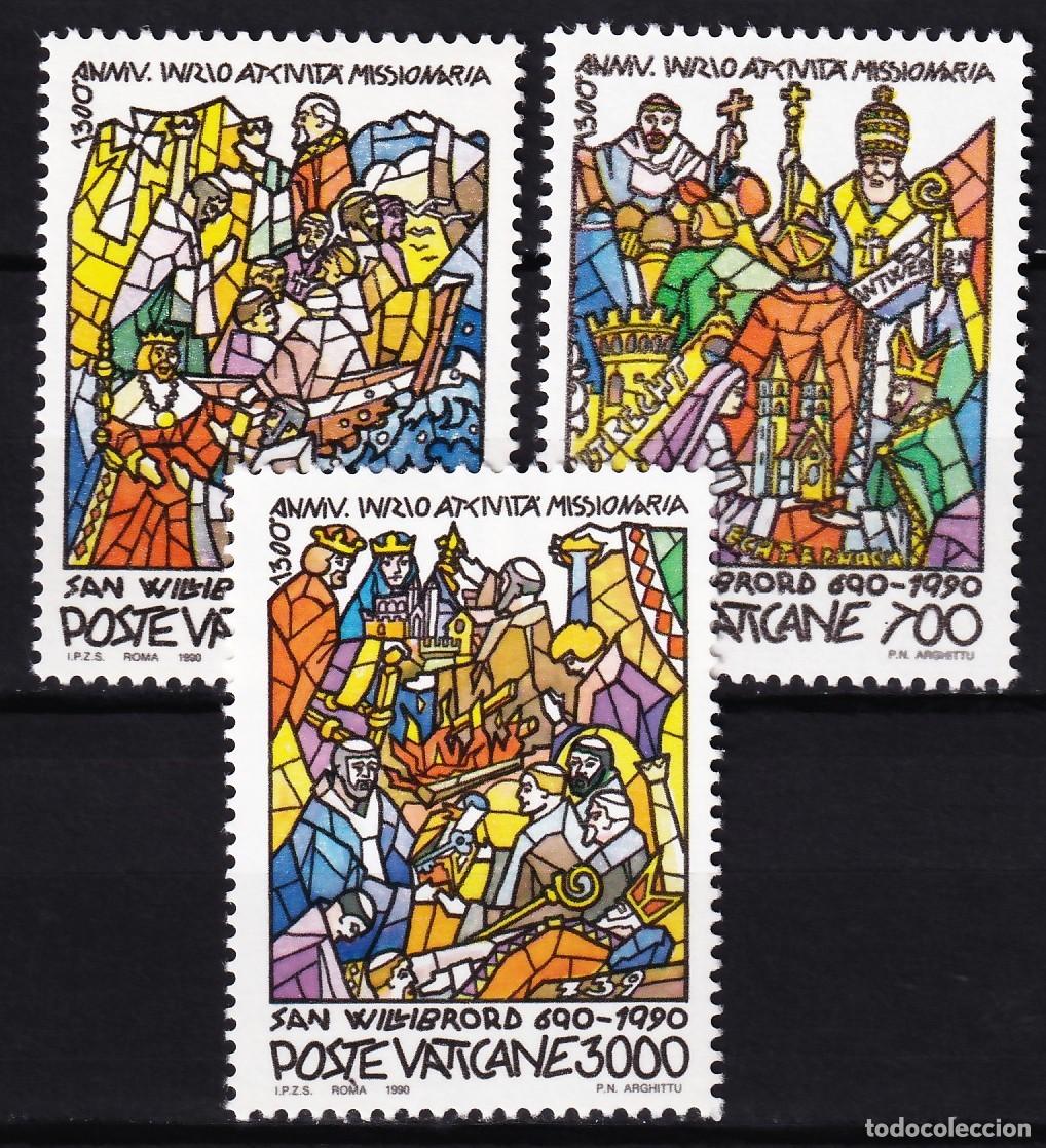 Sellos: Vaticano, 1990 Y&T. 875 / 877 /**/, [SIN FIJASELLOS.]