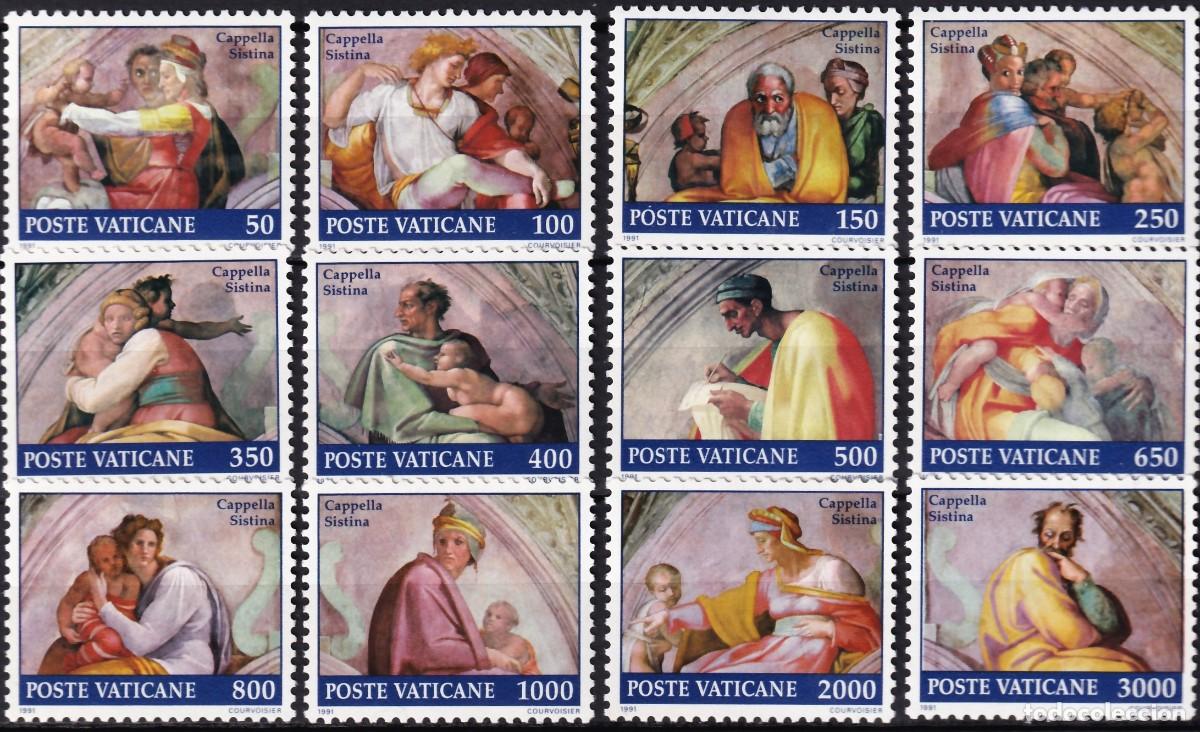 Sellos: Vaticano, 1991 Y&T. 891 / 902 /**/, [SIN FIJASELLOS.]