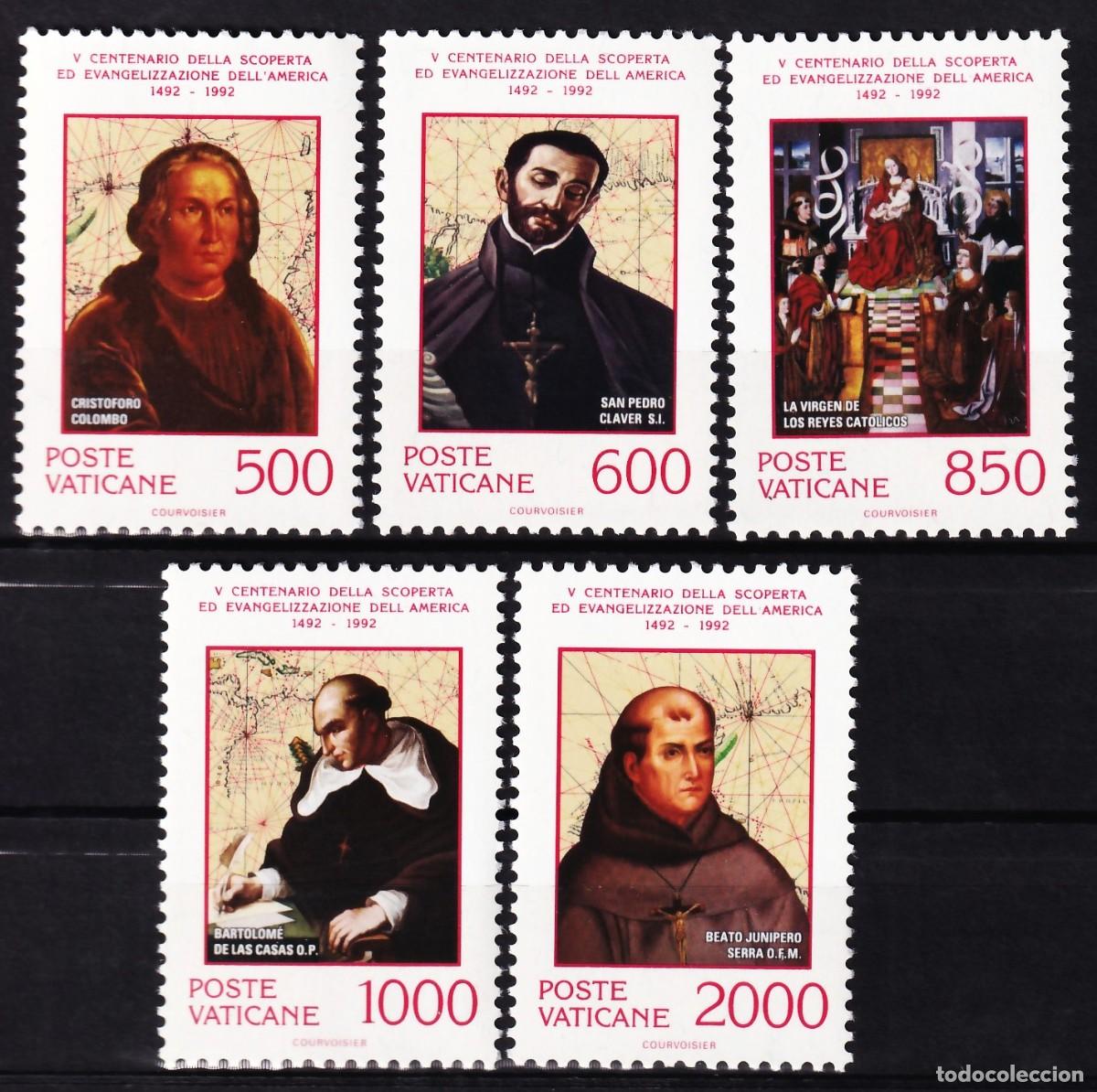 Sellos: Vaticano, 1992 Y&T. 919 / 923 /**/, [SIN FIJASELLOS.]