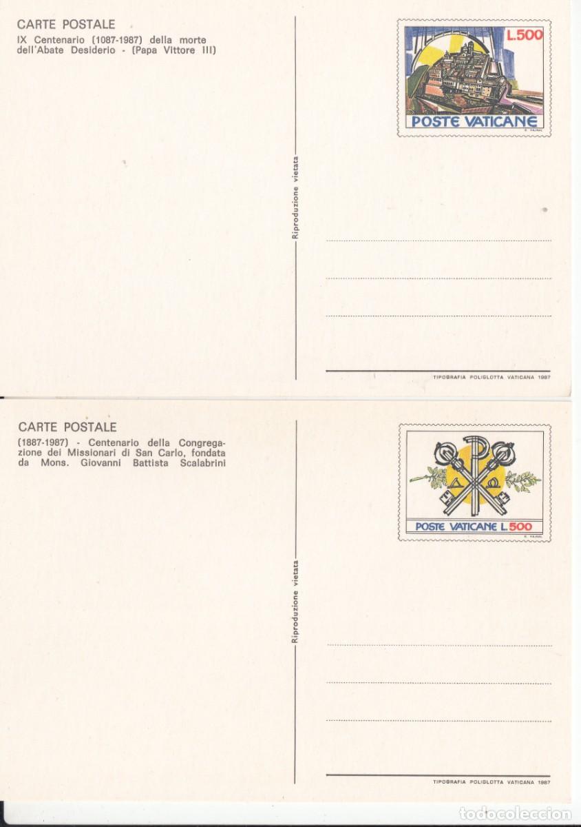 Sellos: VATICANO E.P. 2 ENTERO POSTALES - 1987 - Foto 2