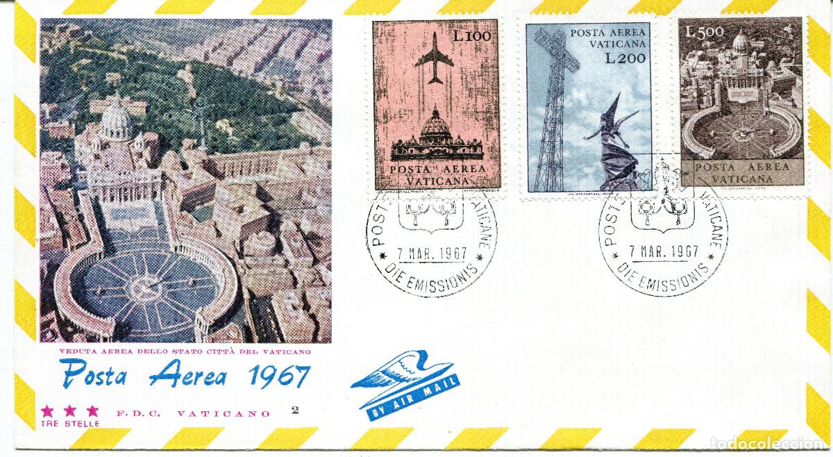 Sellos: VATICANO 1967 CARTA FDC MICHEL VA 520-522