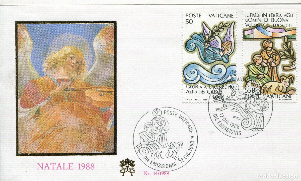 Sellos: VATICANO 1988 CARTA FDC MICHEL VA 957-960