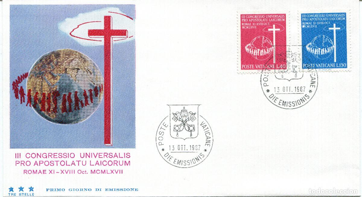 Sellos: VATICANO 1967 CARTA FDC MICHEL VA 531-532