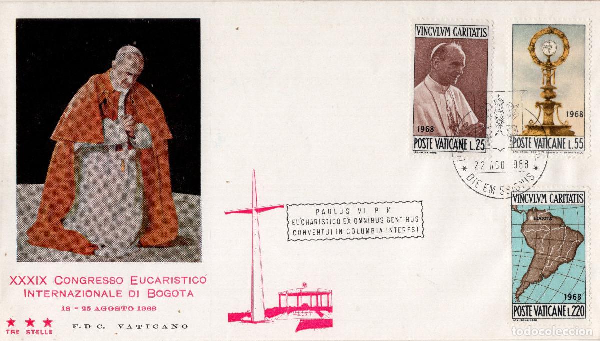 Sellos: VATICANO 1968 CARTA FDC MICHEL VA 538-540