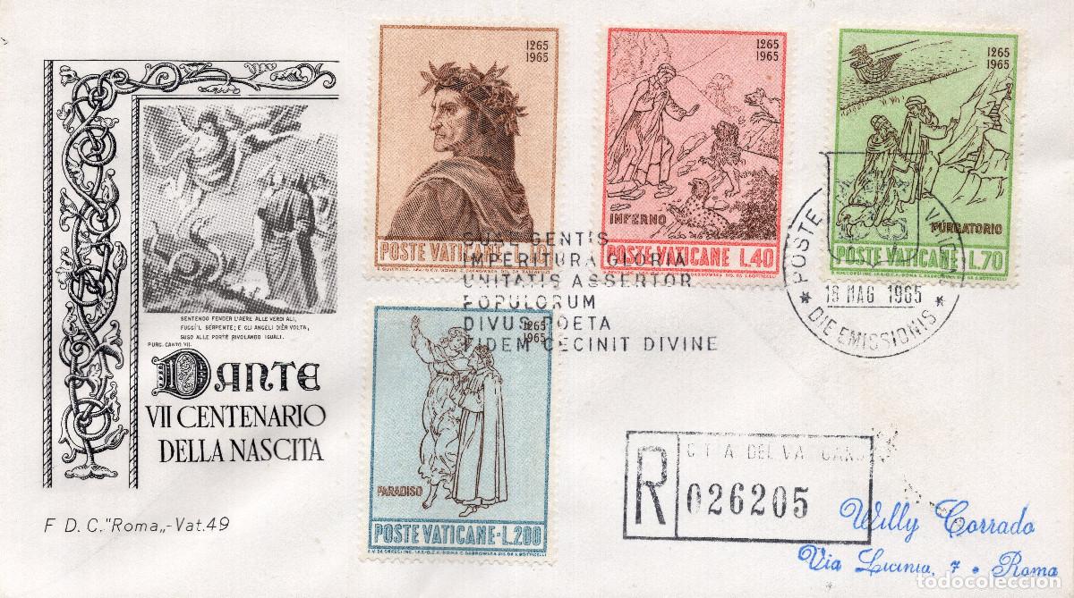 Sellos: VATICANO 1965 CARTA FDC MICHEL VA 477-480