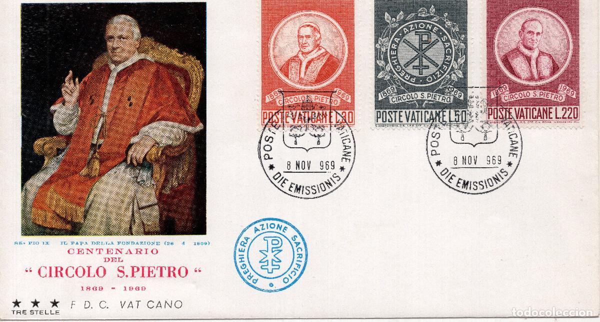Sellos: VATICANO 1969 CARTA FDC MICHEL VA 553-555
