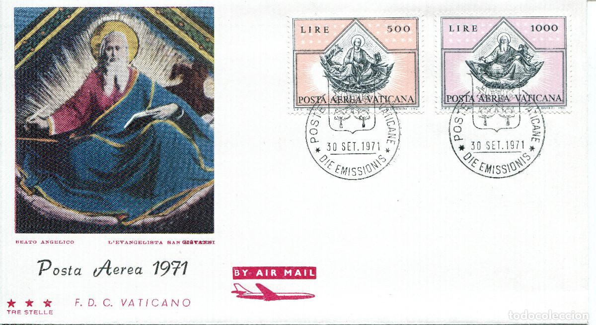 Sellos: VATICANO 1971 CARTA FDC MICHEL VA 592-593