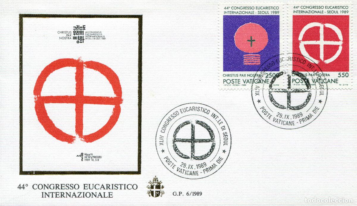 Sellos: VATICANO 1989 CARTA FDC MICHEL VA 984-987