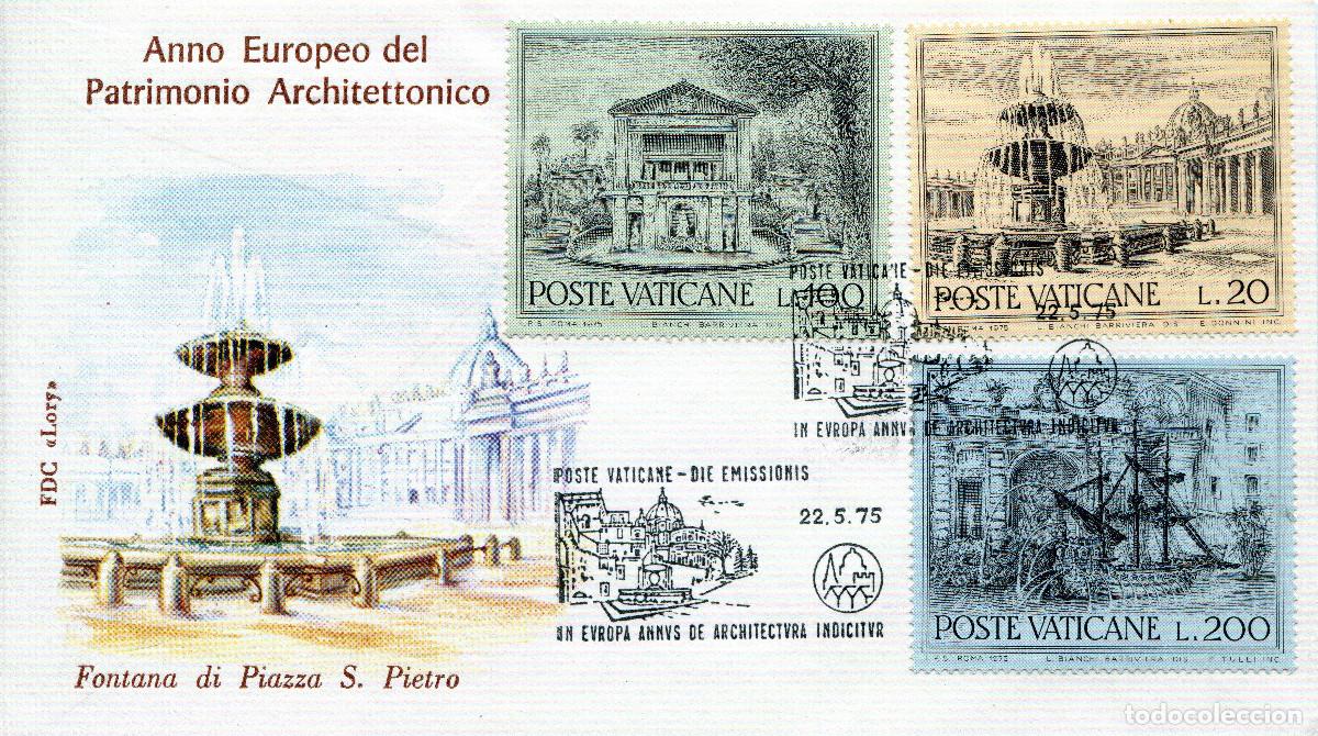 Sellos: VATICANO 1975 CARTA FDC MICHEL VA 657+661+662