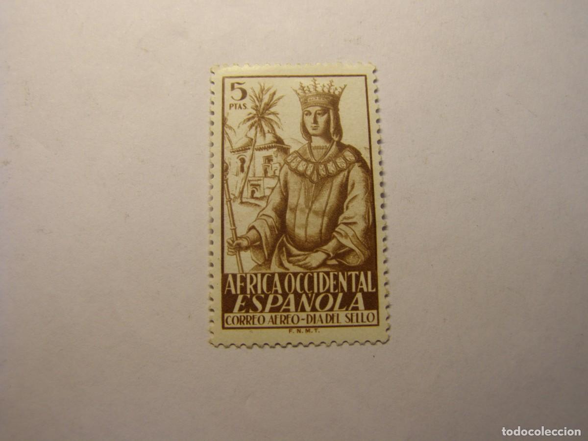 Sellos: Sello de Espa&ntilde;a, colonia del Africa Occidental Espa&ntilde;ola. Correo A&eacute;reo.