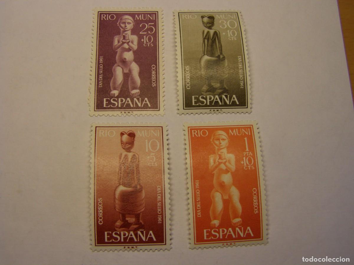 Sellos: Sellos de Espa&ntilde;a, colonia de Rio Muni, dia del sello, a&ntilde;o 1961.