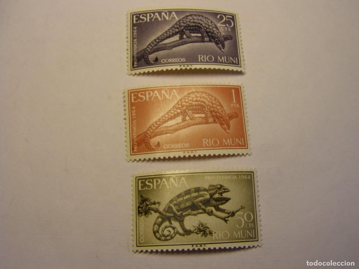 Sellos: Sellos de Espa&ntilde;a, colonia de Rio Muni, pro infancia, a&ntilde;o 1964.