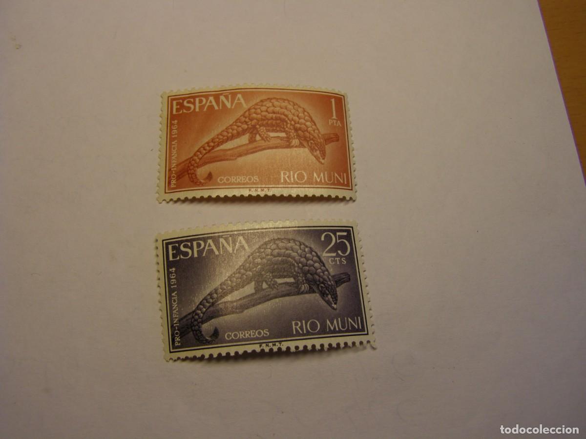 Sellos: Sellos de Espa&ntilde;a, colonia de Rio Muni, pro infancia, a&ntilde;o 1964.