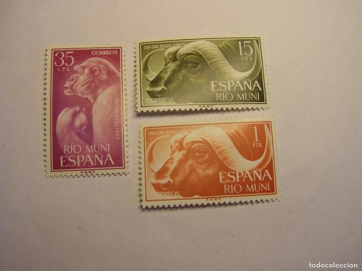 Sellos: Sellos de Espa&ntilde;a, colonia de Rio Muni, dia del sello, a&ntilde;o 1962.