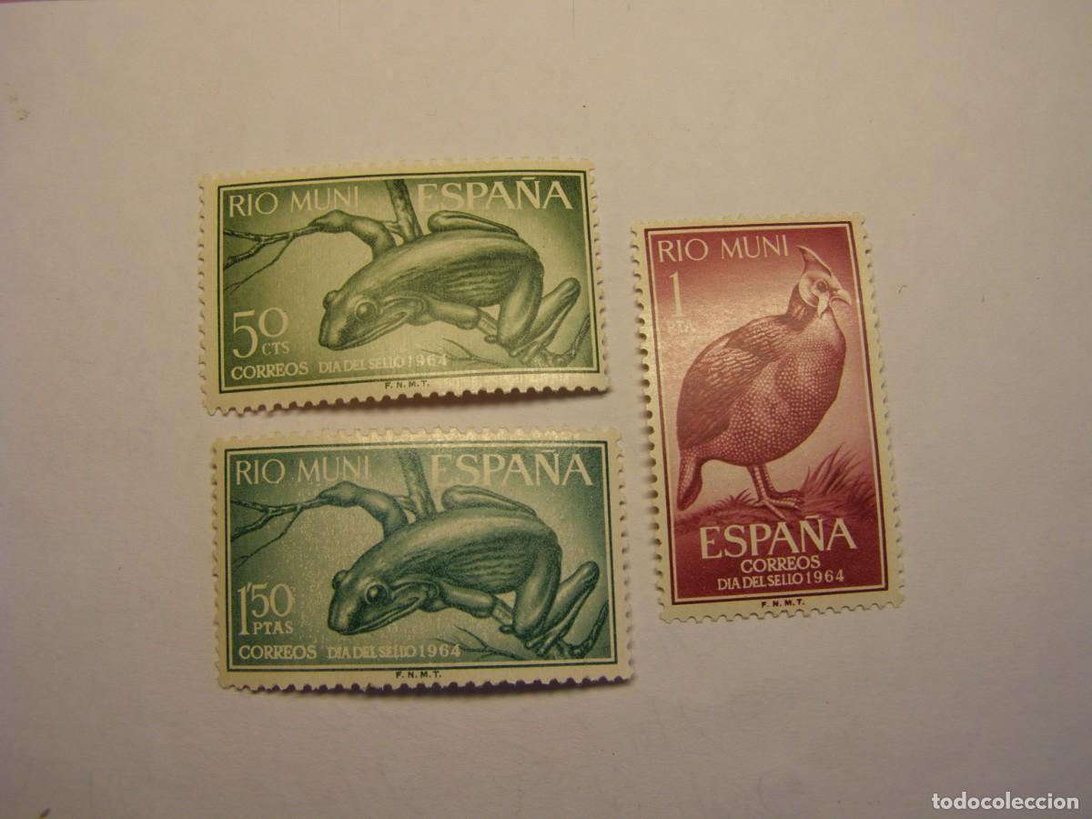 Sellos: Sellos de Espa&ntilde;a, colonia de Rio Muni, dia del sello, a&ntilde;o 1964.