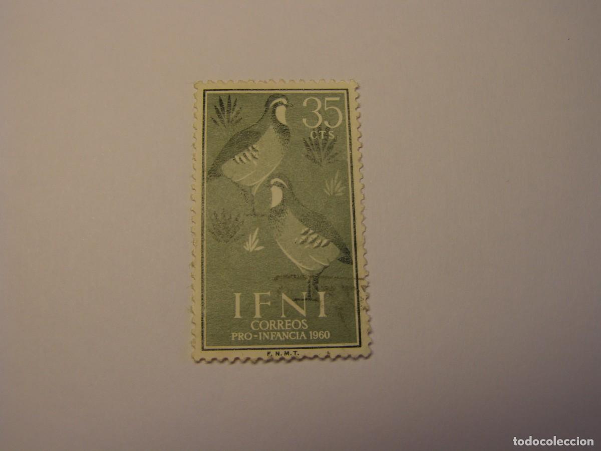 Sellos: Sello de Espa&ntilde;a, colonia de Ifni, pro infancia, a&ntilde;o 1960.